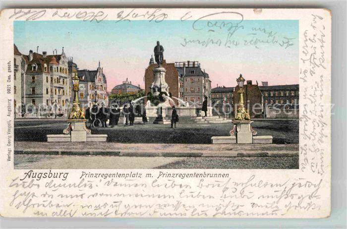 Augsburg Prinzregentenplatz Prinzregentenbrunnen