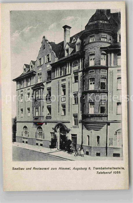 Augsburg Saalbau Restaurant Zum Himmel Trambahnhaltestelle