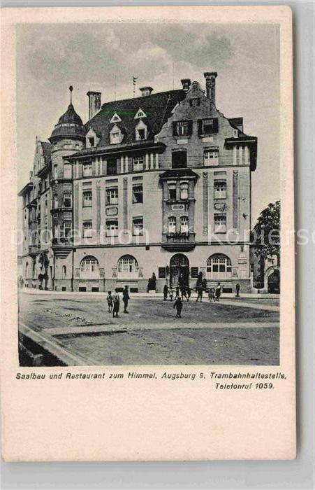 Augsburg Saalbau Restaurant Zum Himmel Trambahnhaltestelle