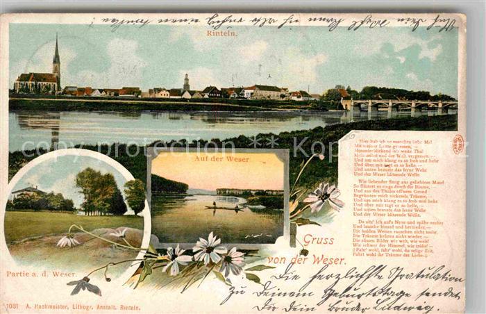 Rinteln Weser Niedersachsen Weser Panorama