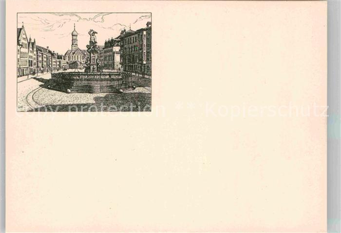 Augsburg Herkulesbrunnen Sankt Ulrich