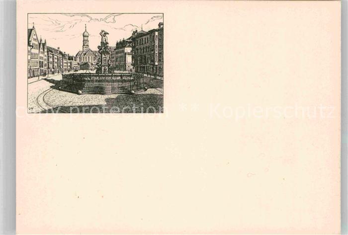 Augsburg Herkulesbrunnen Sankt Ulrich