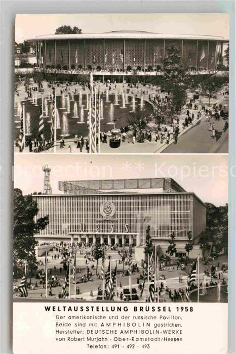 Bruessel Bruxelles Weltausstellung 1918 Amerikanischer und Russischer Pavillon