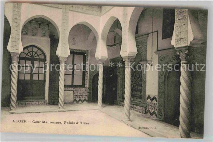 Alger Algerien Cour Mauresque Palais d Hivar
