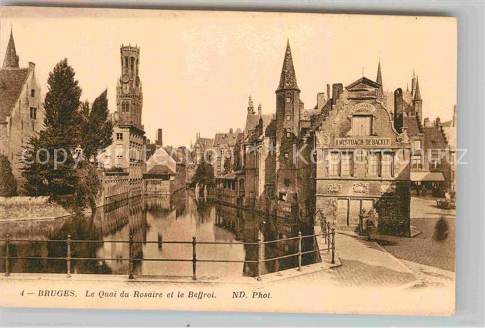 Bruges BRUGGE Belgie Le Quai du Rosaire et le Beffori