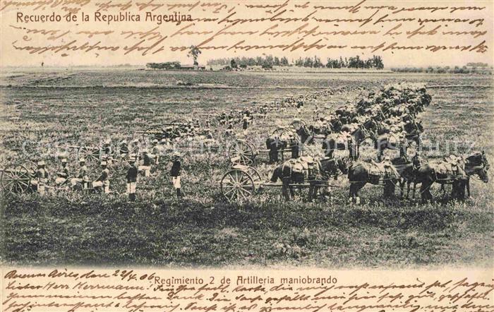 Argentinien Regimiento 2 de Artilleria maniobrando