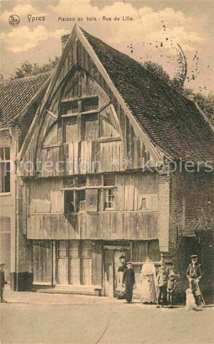 Ypern Ypres Maison en bois Rue de Lille
