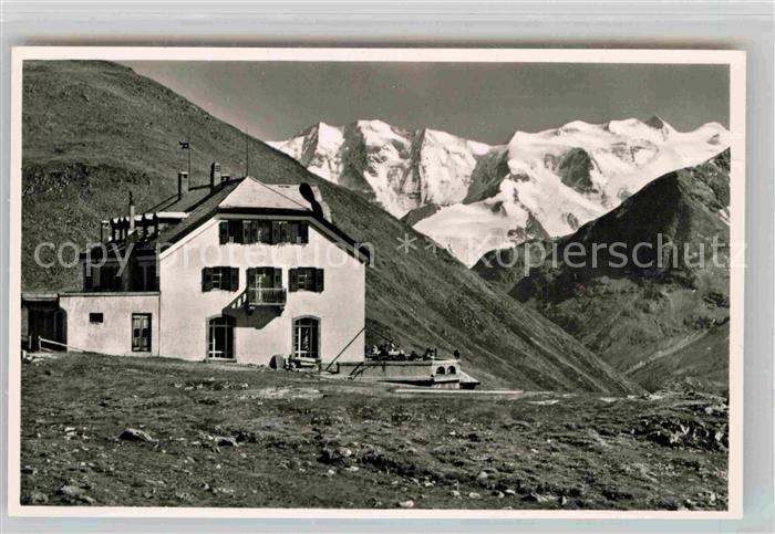 Muottas Muragl Hotel mit Piz Palue