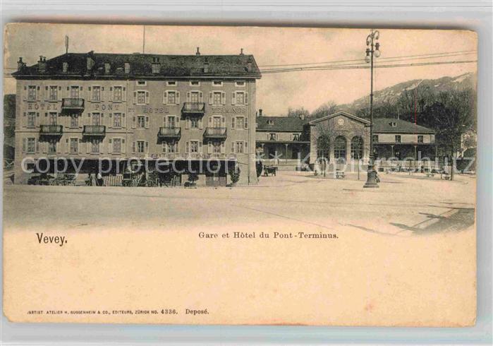 Vevey VD Gare et Hotel du Pont Terminus