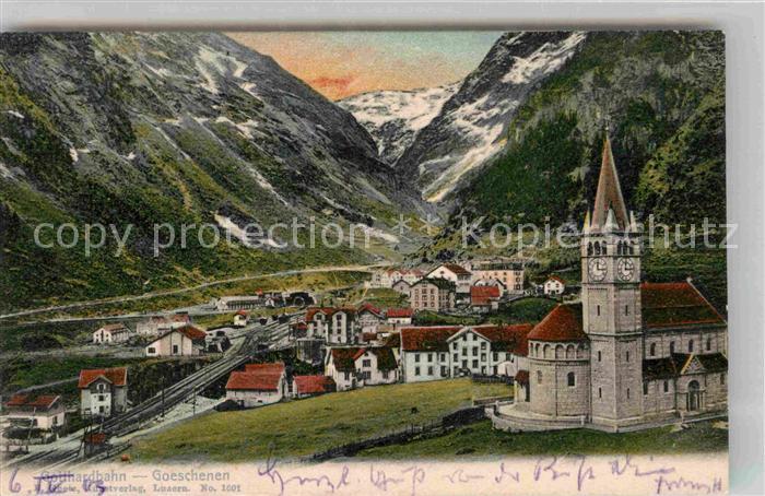 Goeschenen Kirche Gotthardbahn