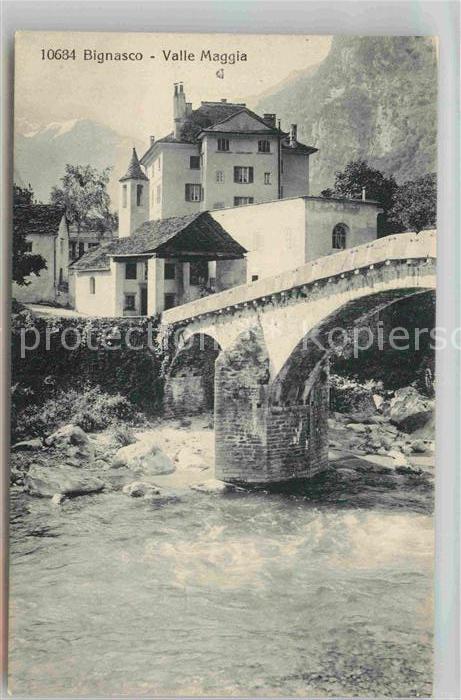 Bignasco Bruecke Kapelle Dorfmotiv