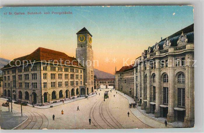 St Gallen SG Bahnhofs und Postgebaeude