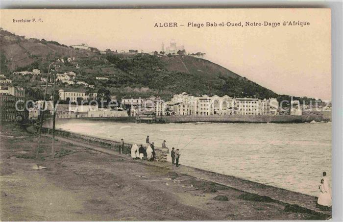 Alger Algerien Plage Bab el Oued Notre Dame d Afrique