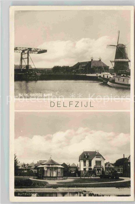 Delfzijl Bij de groote Sluis Buitensingel