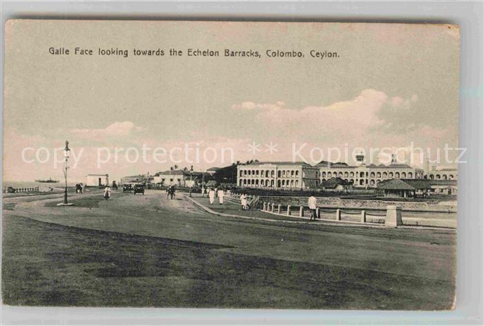 Colombo Ceylon Sri Lanka Galle Face looking towards the Echelon Barracks
