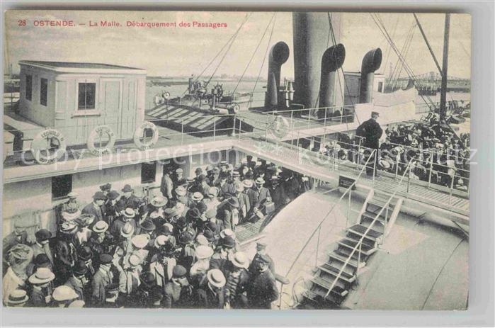Ostende Oostende La Malle Debarquement des Passagers