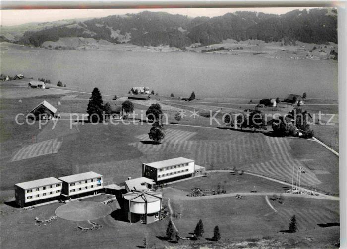 Einsiedeln SZ Kongregations und Blauringzentrum Fliegeraufnahme