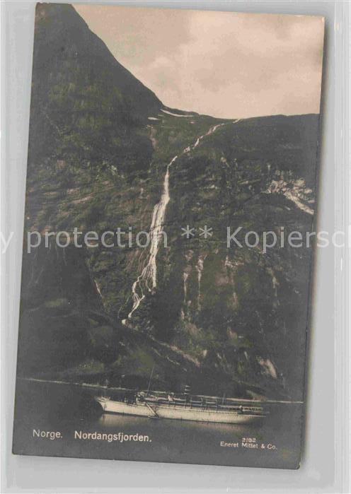 Nordangsfjorden Dampfer Wasserfall