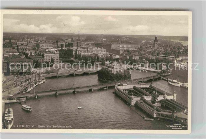 Stockholm Fliegeraufnahme Hafen
