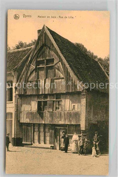 Ypern Ypres Maison en bois Rue de Lille