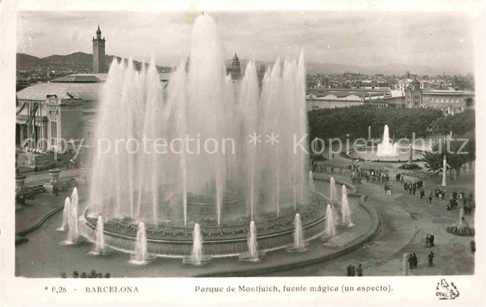 Barcelona Cataluna Parque de Montjuich fuente magica