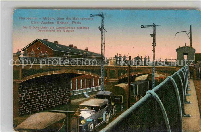 Herbesthal Wallonie Bruecke ueber die Bahnstrecke