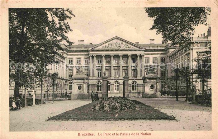 Bruxelles Bruessel Le Parc et le Palais de la Nation