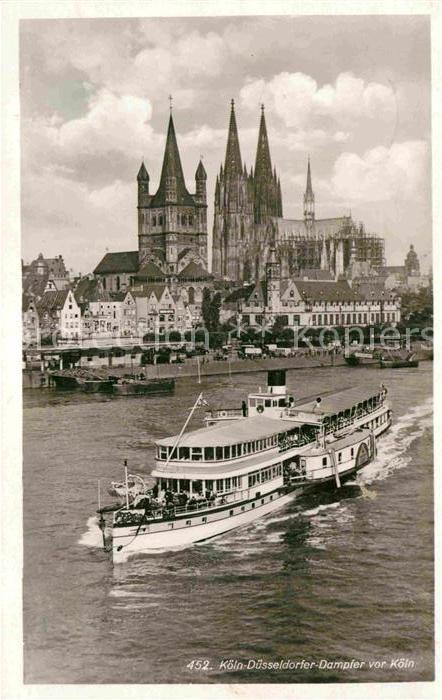 Dampfer Seitenrad Koeln Dom