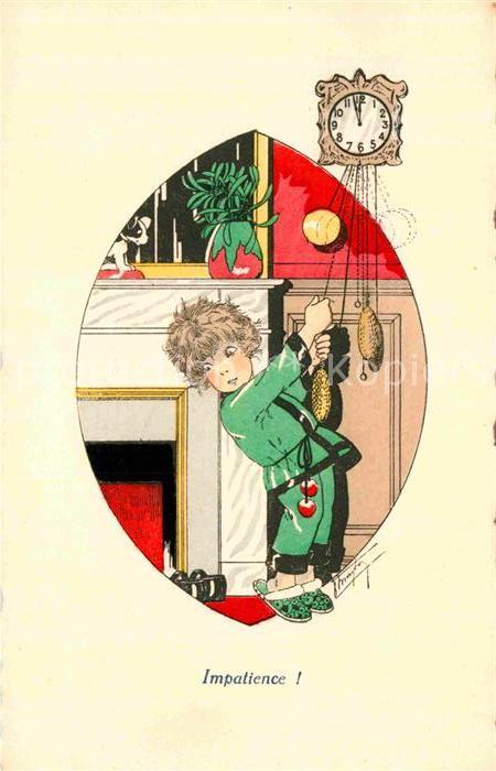 Weihnachten Kind Uhr Ungeduld