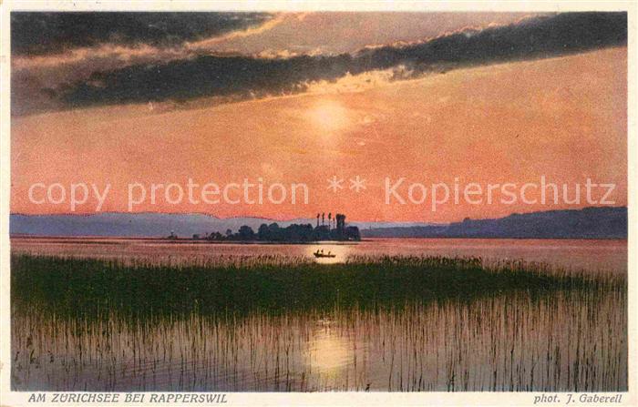 Foto Gaberell J. Nr. 2198 Zürichsee Rapperswil