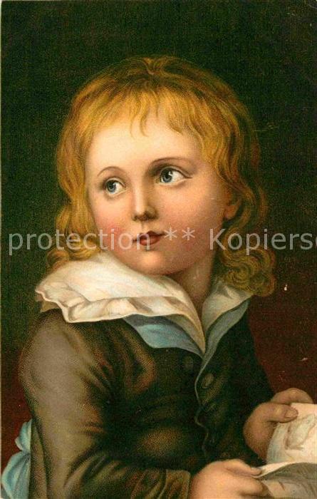 Kuenstlerkarte Vogel Kinderkopf