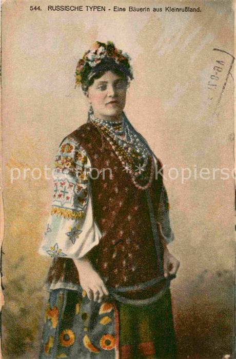Trachten Russland Bäuerin Kleinrussland