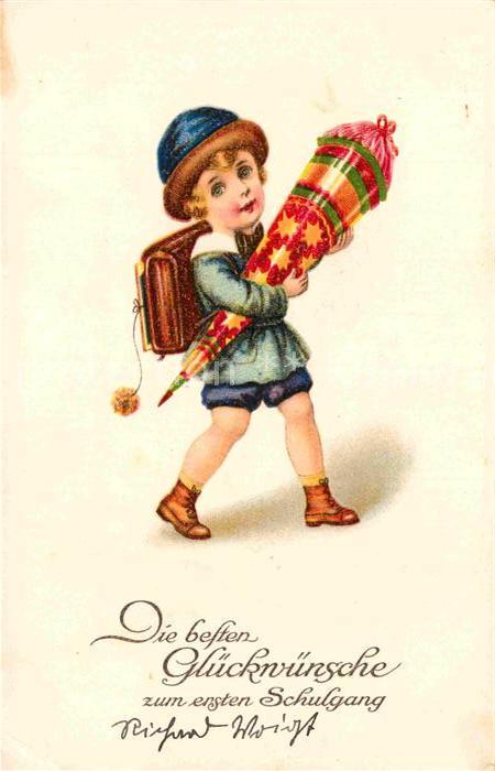 Schule School Ecole Escuela Scuola-- Kind Schultüte Einschulung Schulgang Li