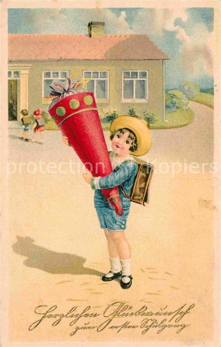 Schule School Ecole Escuela Scuola-- Kind Schultüte Einschulung Schulgang Li