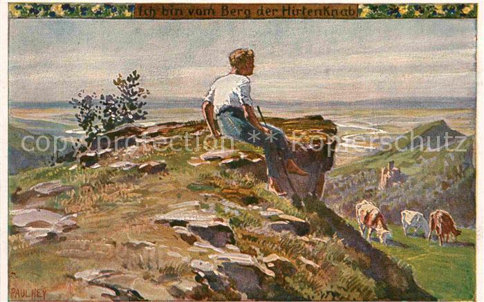 Hey Paul Nr. 56 Volksliederkarte Ich bin vom Berg der Hirtenknab