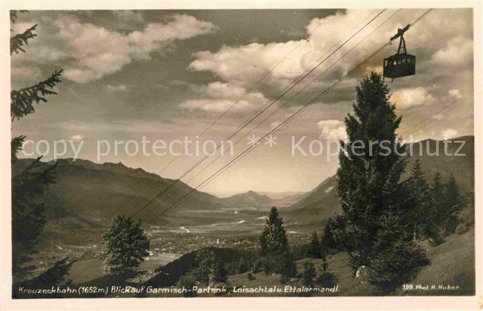 Foto Huber H. Nr. 199 Kreueck-Seilbahn Garmisch-Partenkir
