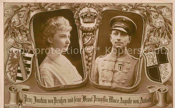 Adel Preussen Prinz Joachim Prinzessin Marie Auguste