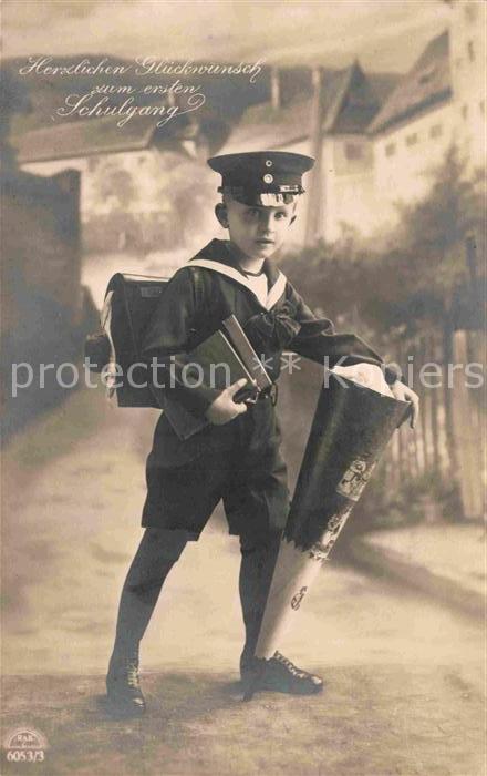 Foto RKL Paris Nr. 6053/3 Kind Schutüte Schulgang