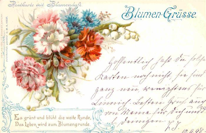 Blumen Kornblumen Nelken Maiglöckchen Blumendu