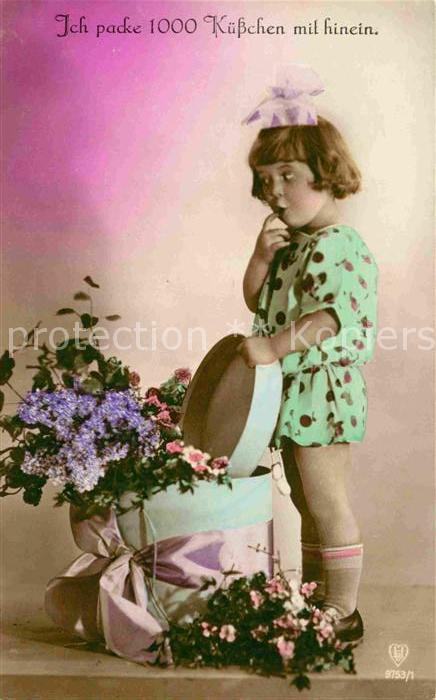 Foto HB Nr. 9753/1 Kind Geschenk Blumen