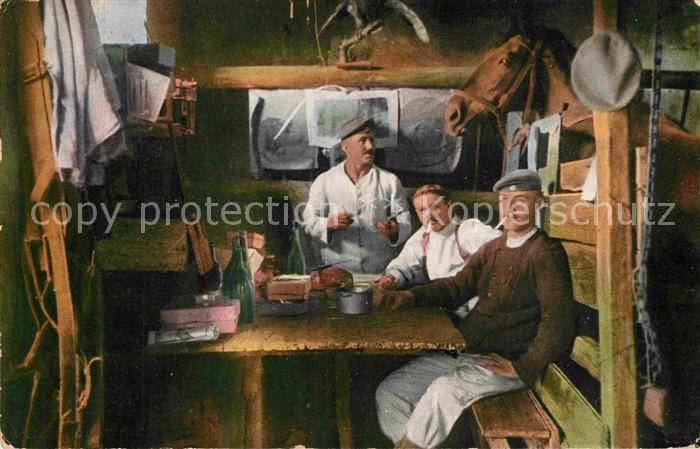 Militaria Eisenbahn Train Quartier im Feindesland WK1