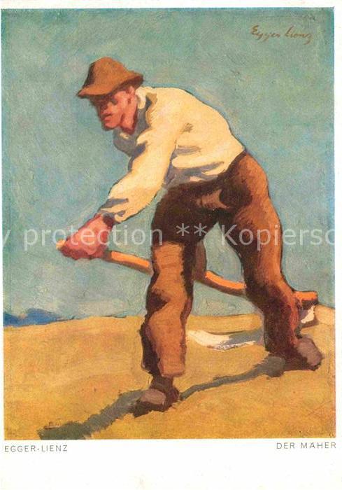 Kuenstlerkarte Egger-Lienz Der Mäher