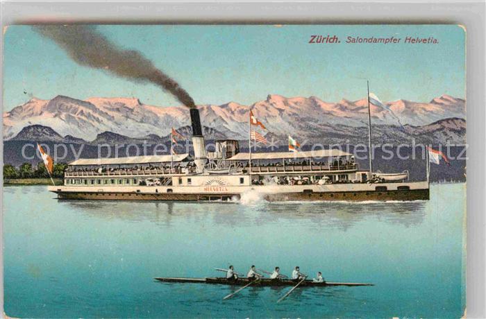 Dampfer Seitenrad Helvetia Zürich