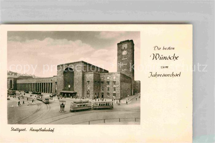 Strassenbahn Stuttgart Hauptbahnhof Neujahr