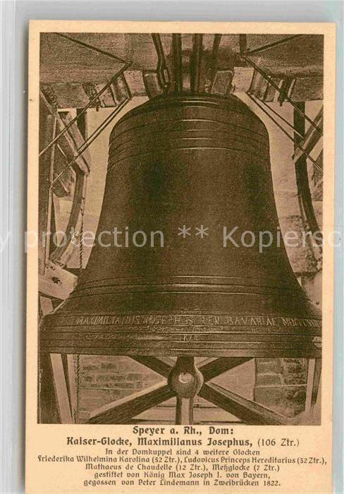 Kirchenglocke Churchbell Cloche Eglise Kaiser-Glocke Maximilianus Josephus Spe