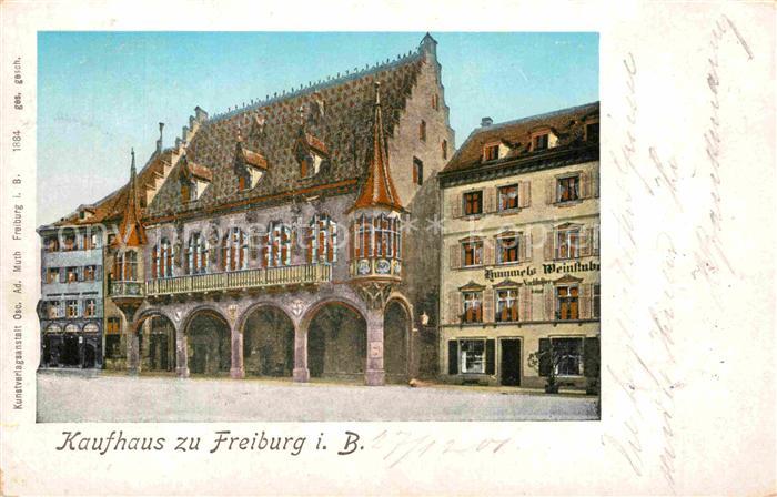 Goldfensterkarte Nr. 1884 Kaufhaus Freiburg im Breisgau