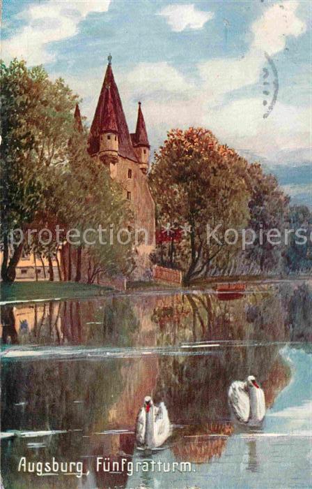 Verlag Wiedemann WIRO Nr. 2149 A Augsburg Fuenfgratturm