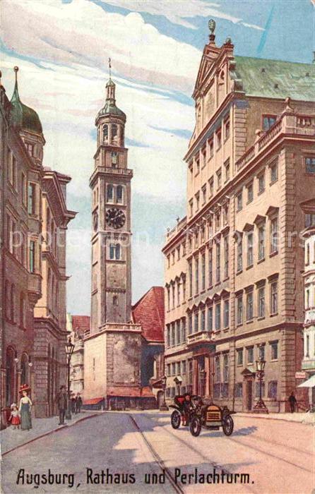 Verlag WIRO Wiedemann Nr. 2145 A Augsburg Rathaus Perlachturm