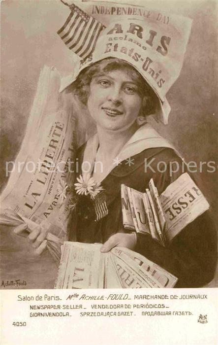 Verlag Salon de Paris Nr. 4050 Achille Fould Marchande de Journaux Zeitungsverka