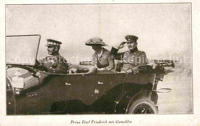 Adel Preussen Prinz Eitel Friedrich mit Gemahlin